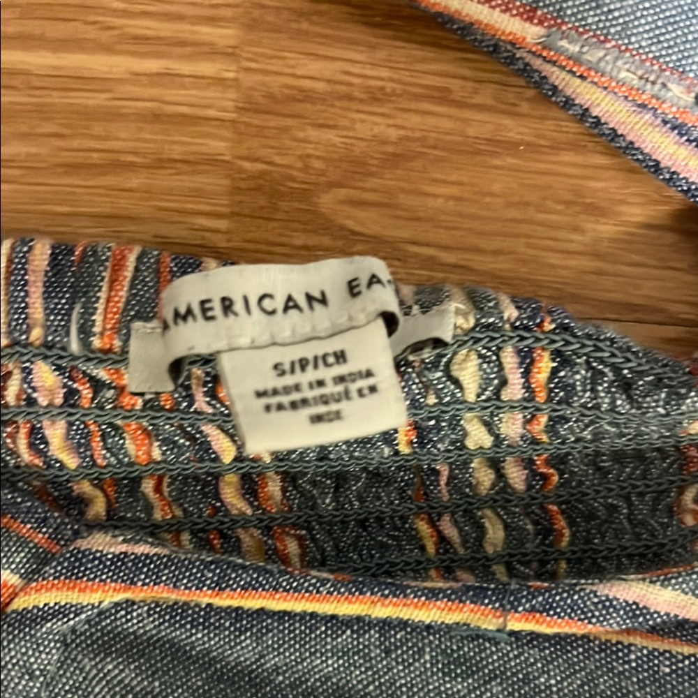 American Eagle Outfitters Blue and Pink Striped Jumpsuit - Picture 2 of 3